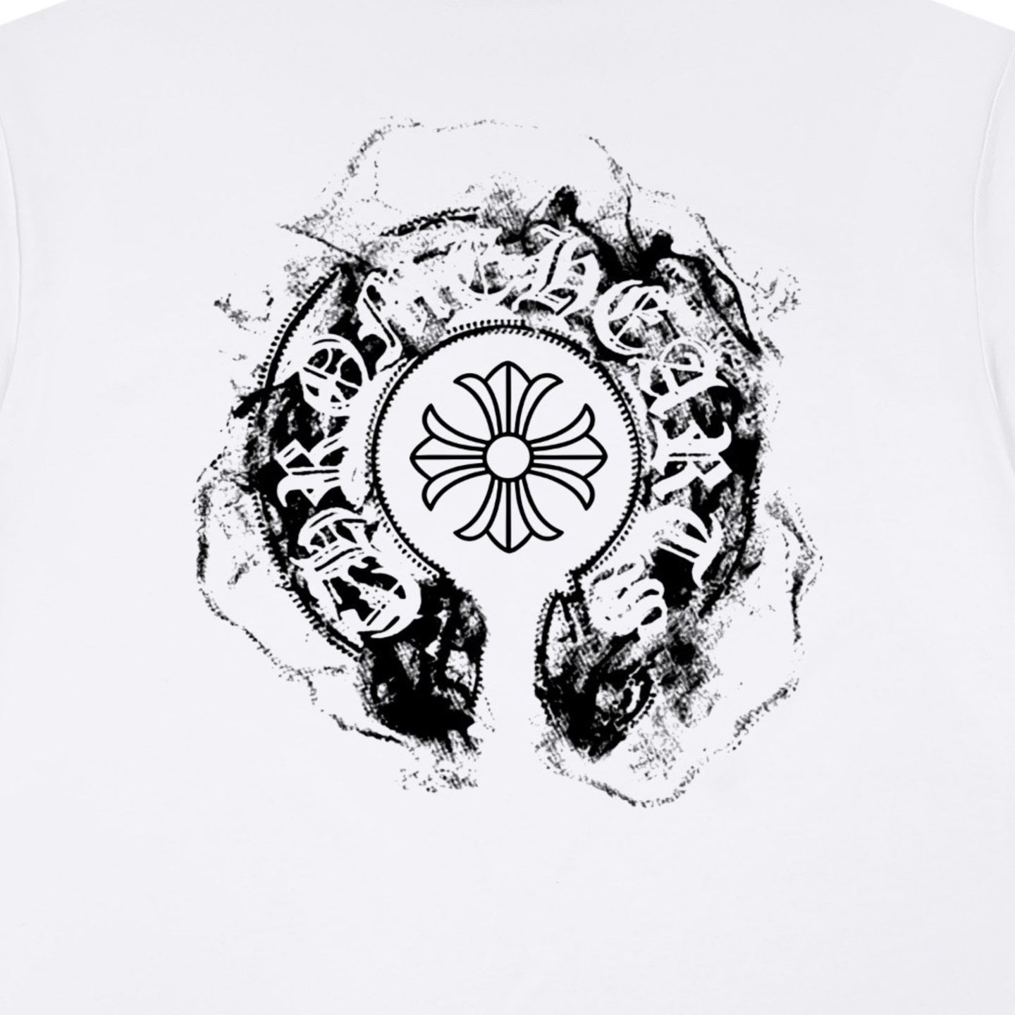 Chrome Hearts Smoke Horseshoe Graphic T-Shirt KY06