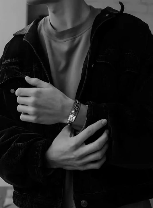 Chrome Hearts Dagger ID Fancy Link Clip Bracelet - 6