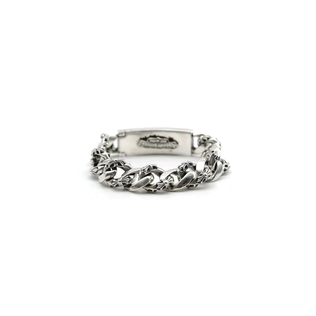 Chrome Hearts Dagger ID Fancy Link Clip Bracelet - 9