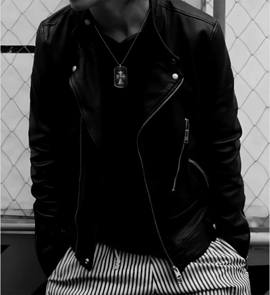 Chrome Hearts Tiny CH Cross Cutout DOG TAG