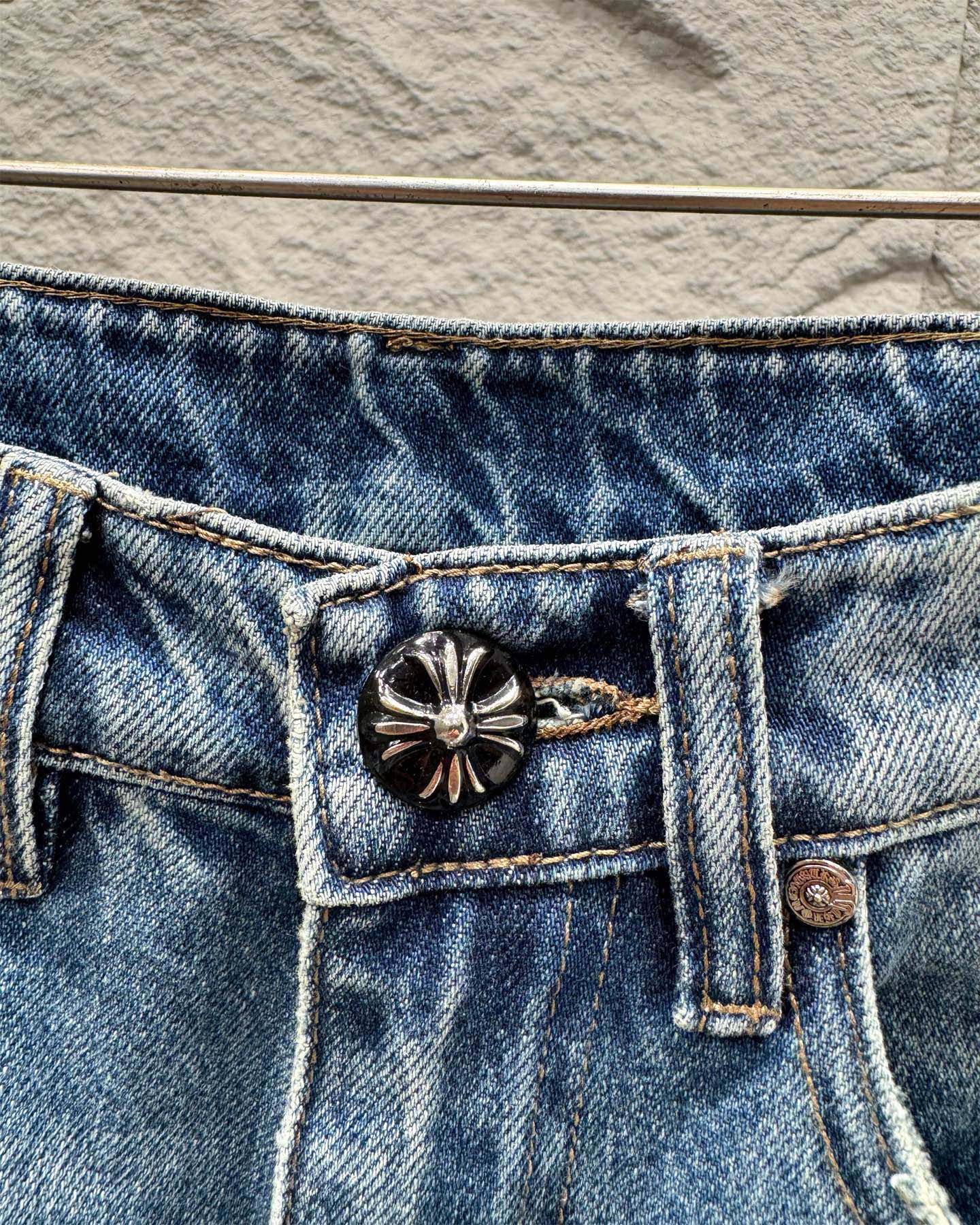 Chrome Hearts New Classic Blue Cross Denim Jeans KL31