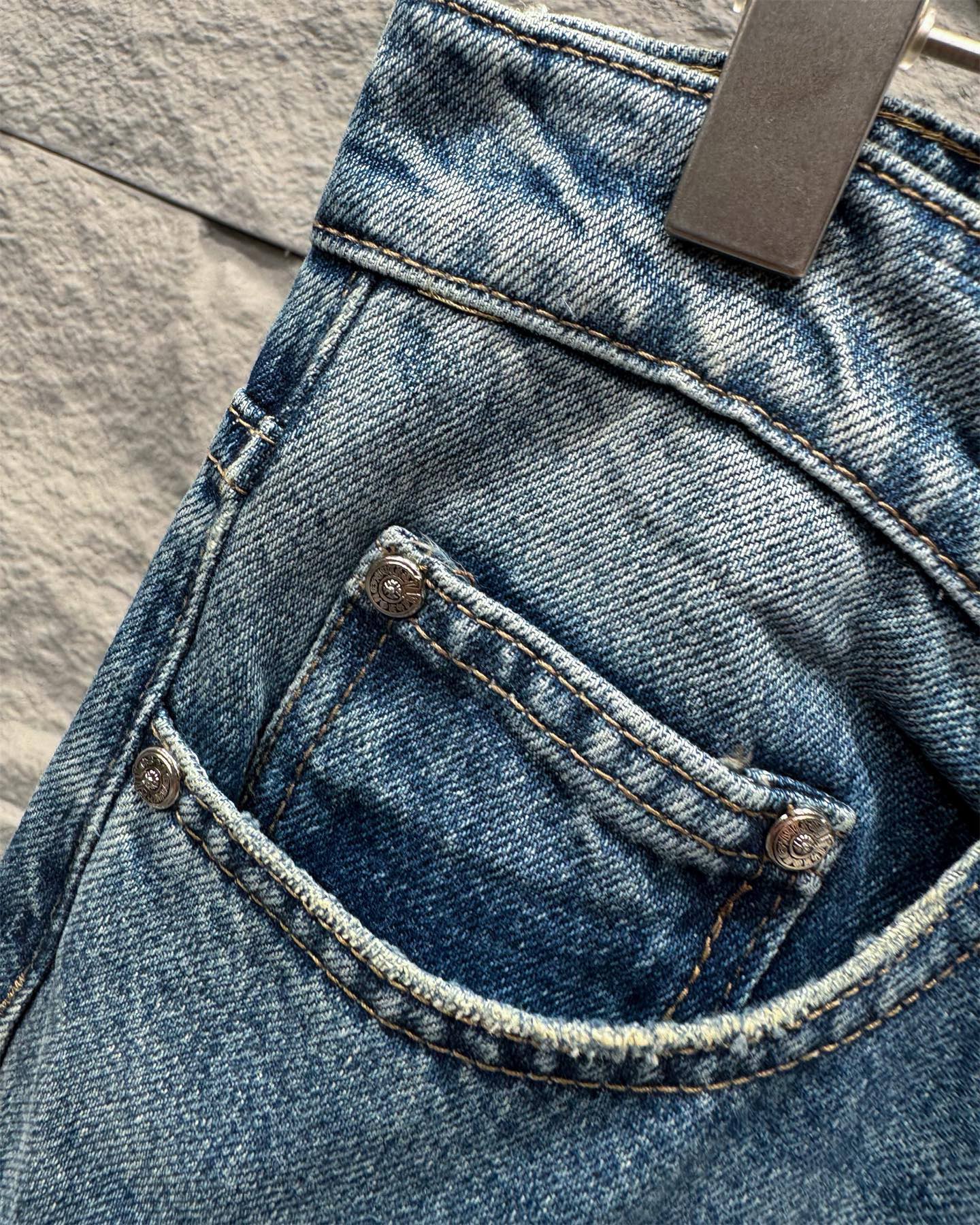 Chrome Hearts New Classic Blue Cross Denim Jeans KL31