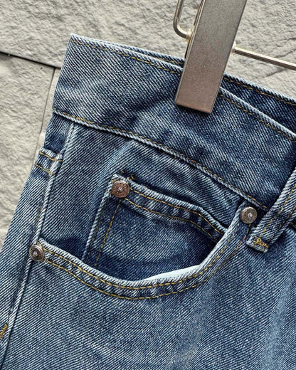 Chrome Hearts White Leather Patchwork Denim Jeans KB26
