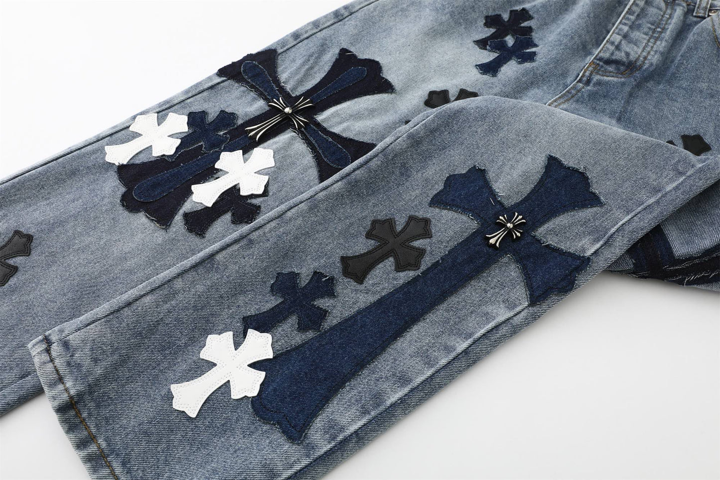 Chrome Hearts Cross Washed Limited Edition Denim Jeans KS20