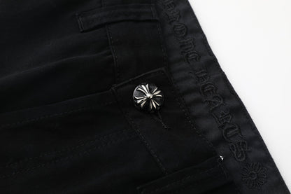 Chrome Hearts Casual Black Cross Denim Jeans KX19