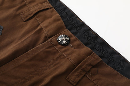 Chrome Hearts Brown Casual Denim Jeans KZ18