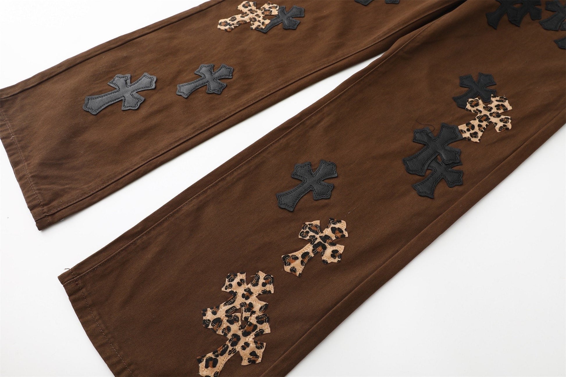 Chrome Hearts Brown Casual Denim Jeans KZ18