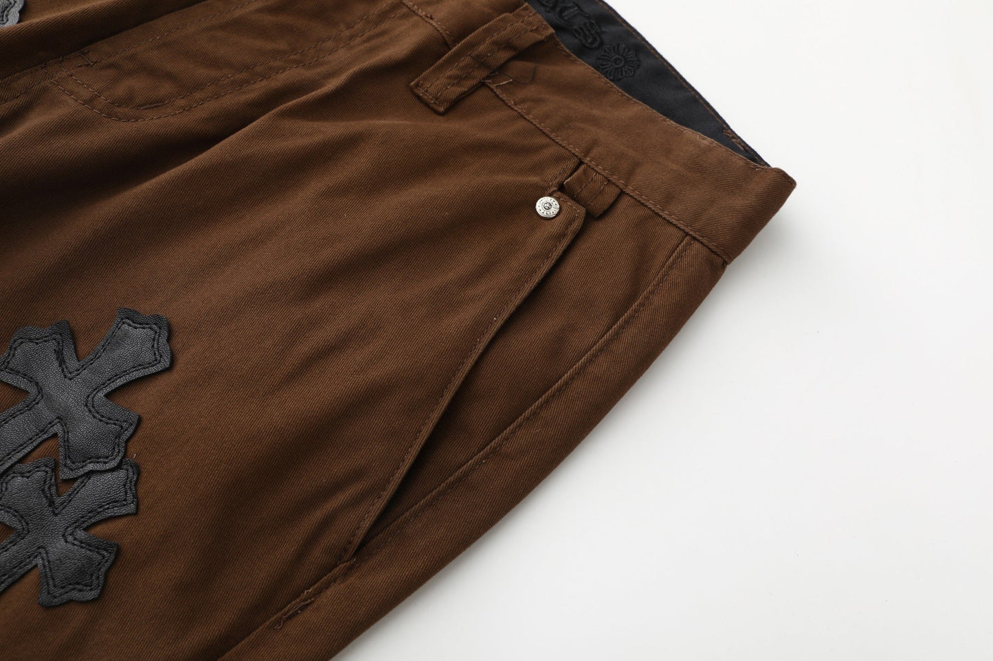 Chrome Hearts Brown Casual Denim Jeans KZ18
