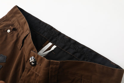 Chrome Hearts Brown Casual Denim Jeans KZ18