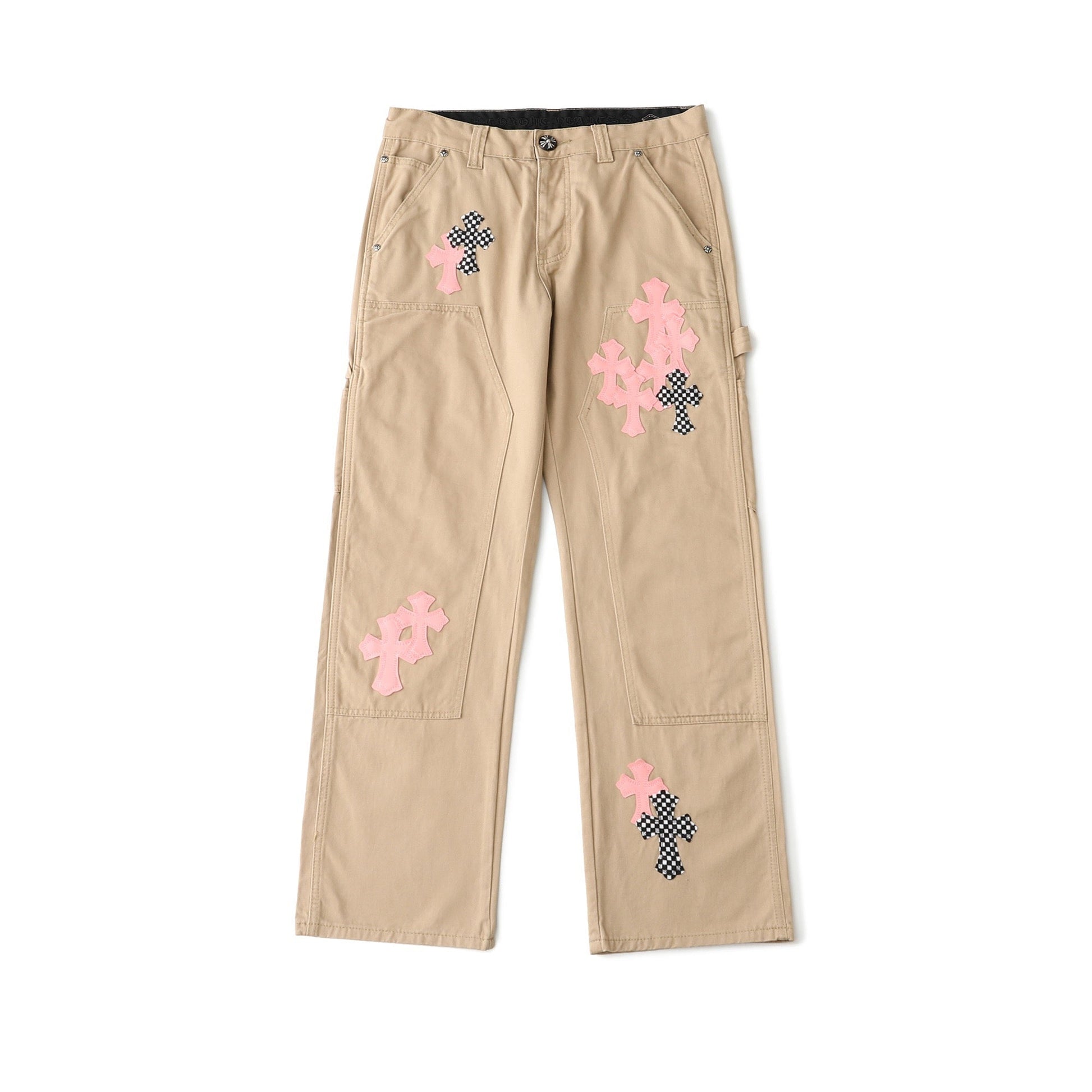 Chrome Hearts Khaki Cross Denim Jeans KF17