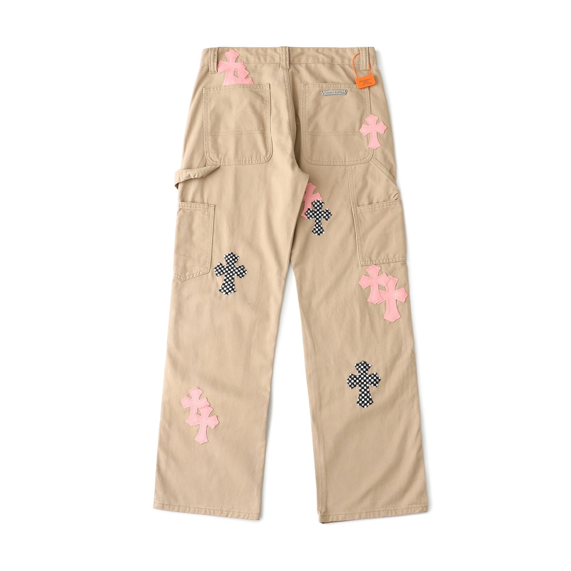 Chrome Hearts Khaki Cross Denim Jeans KF17