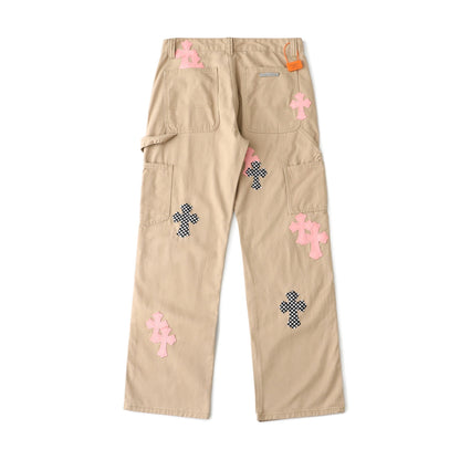 Chrome Hearts Khaki Cross Denim Jeans KF17