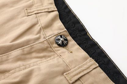 Chrome Hearts Khaki Cross Denim Jeans KF17