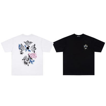 Chrome Hearts Floral Cross Short Sleeve T-Shirt KH12