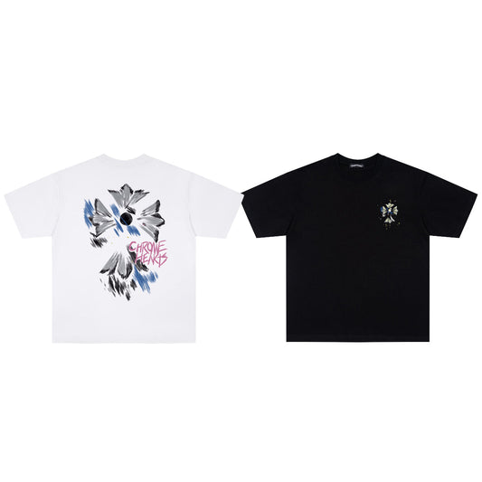 Chrome Hearts Floral Cross Short Sleeve T-Shirt KH12