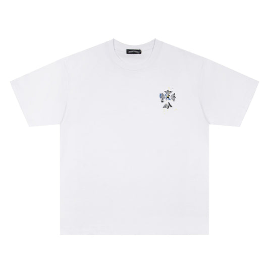 Chrome Hearts Floral Cross Short Sleeve T-Shirt KH12