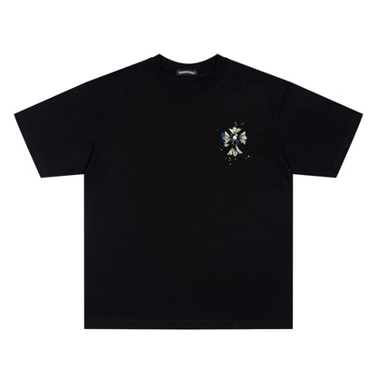 Chrome Hearts Floral Cross Short Sleeve T-Shirt KH12