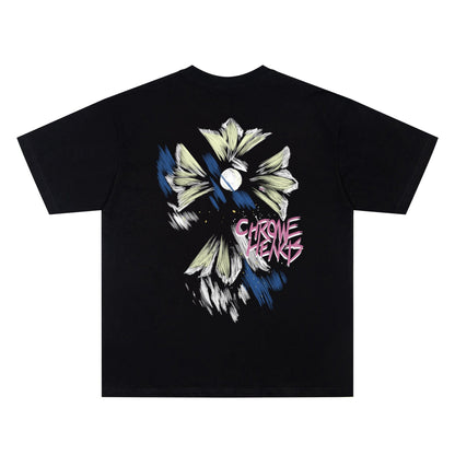 Chrome Hearts Floral Cross Short Sleeve T-Shirt KH12