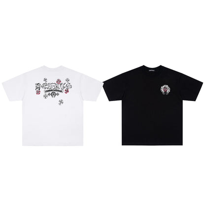 Chrome Hearts Sanskrit Floral Crew Neck T-Shirt KF10