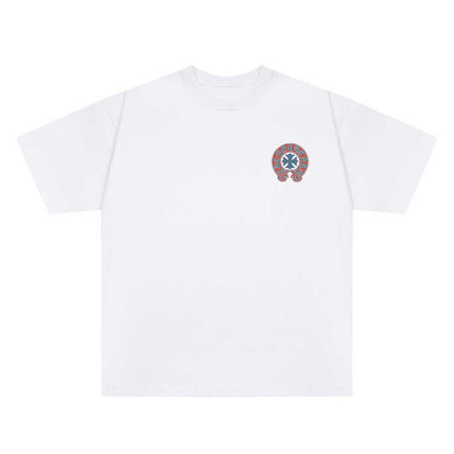 Chrome Hearts Color-Block Print Couple T-Shirts KZ08