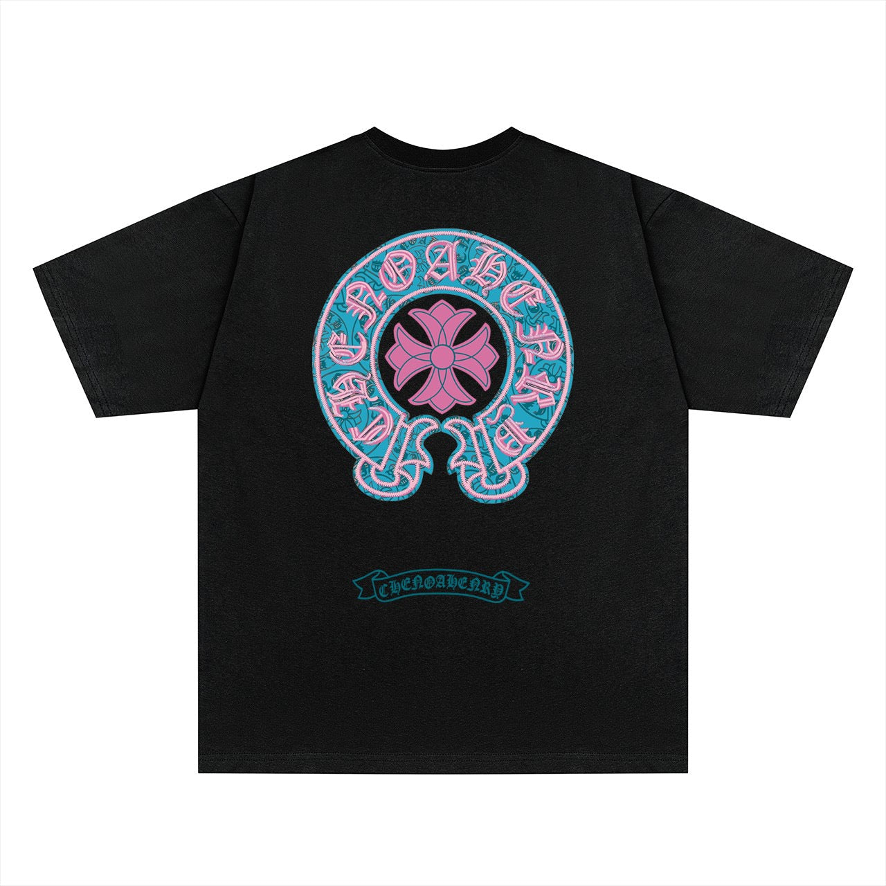 Chrome Hearts Color-Block Print Couple T-Shirts KZ08