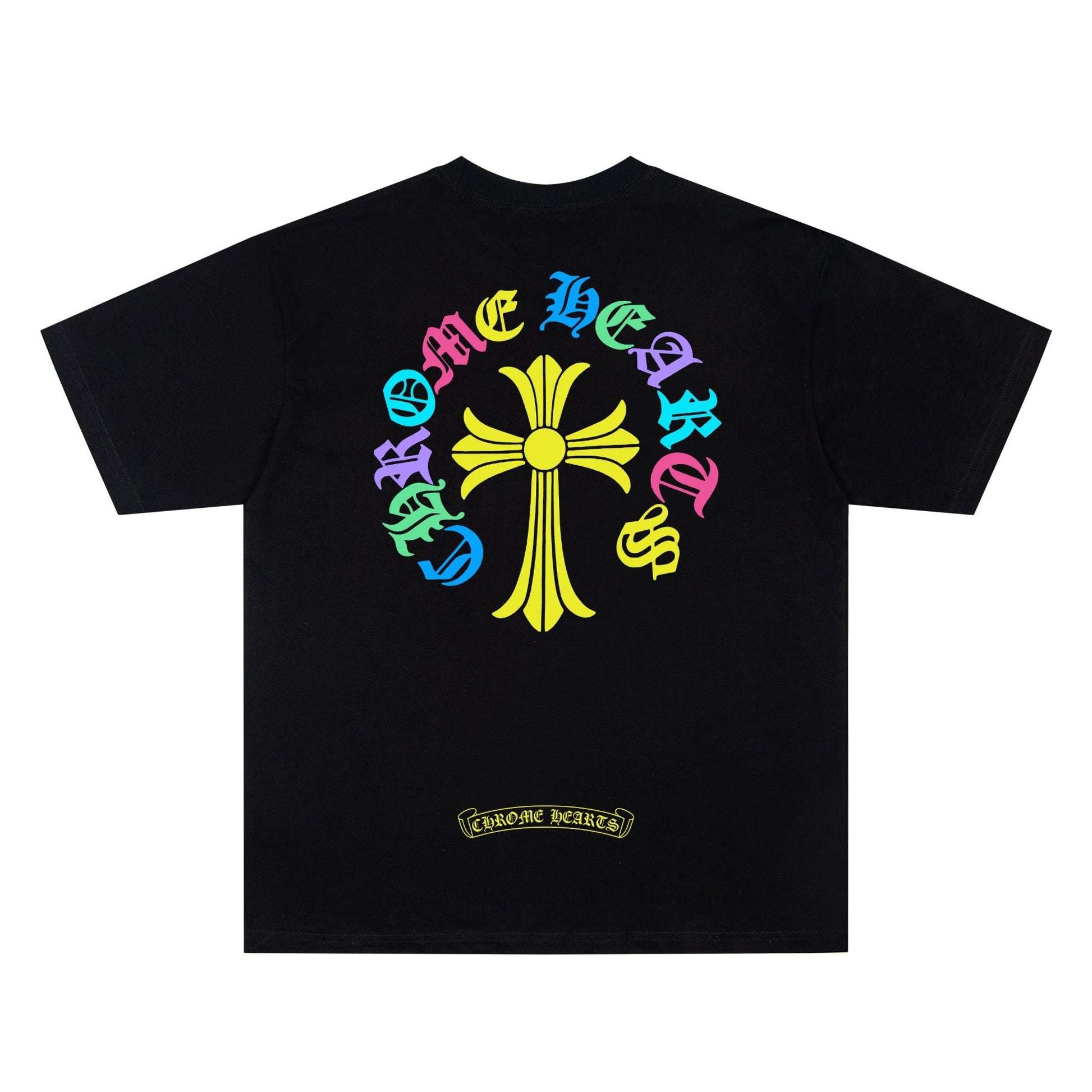 Chrome Hearts Multicolor Sanskrit Print Couple T-Shirts KD07