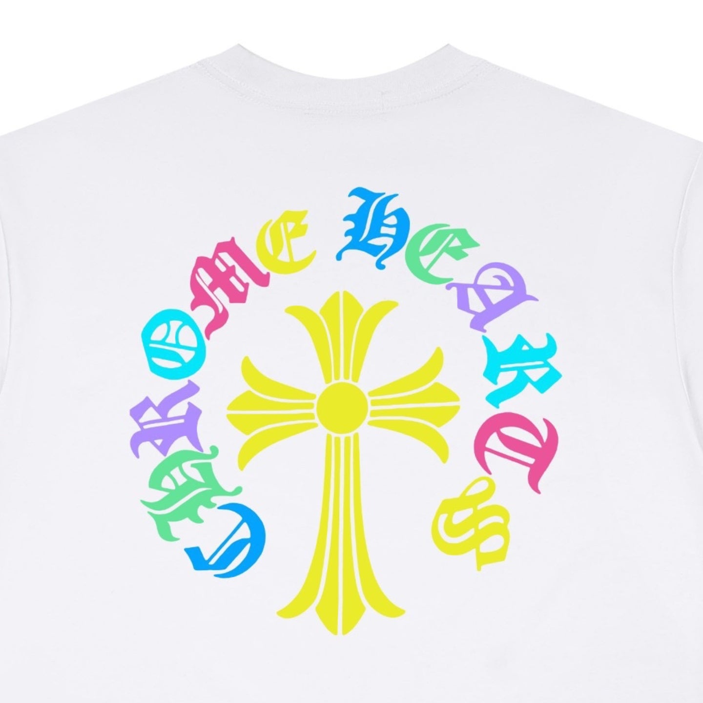 Chrome Hearts Multicolor Sanskrit Print Couple T-Shirts KD07