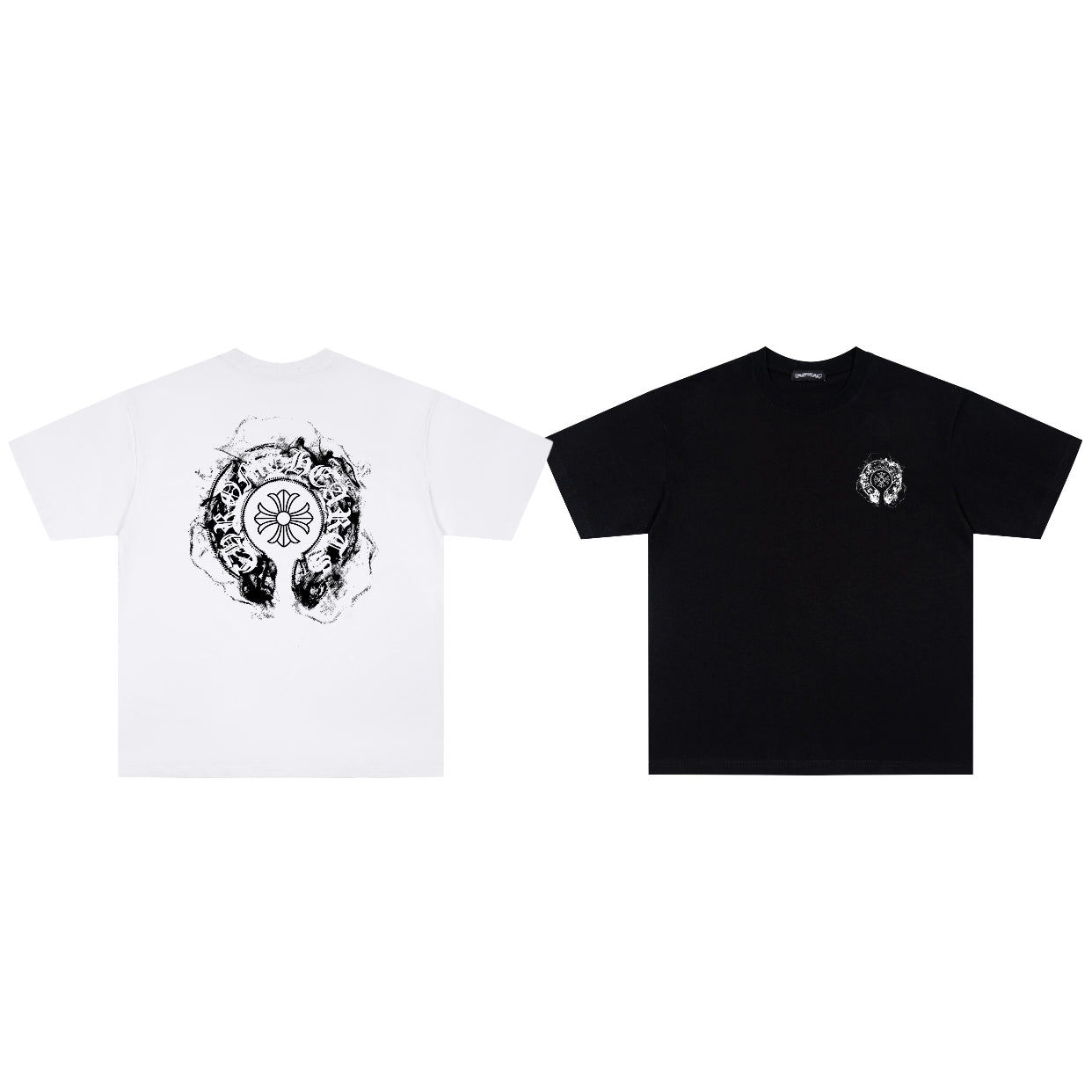 Chrome Hearts Smoke Horseshoe Graphic T-Shirt KY06