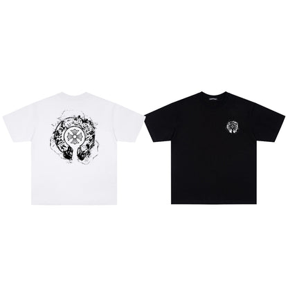 Chrome Hearts Smoke Horseshoe Graphic T-Shirt KY06