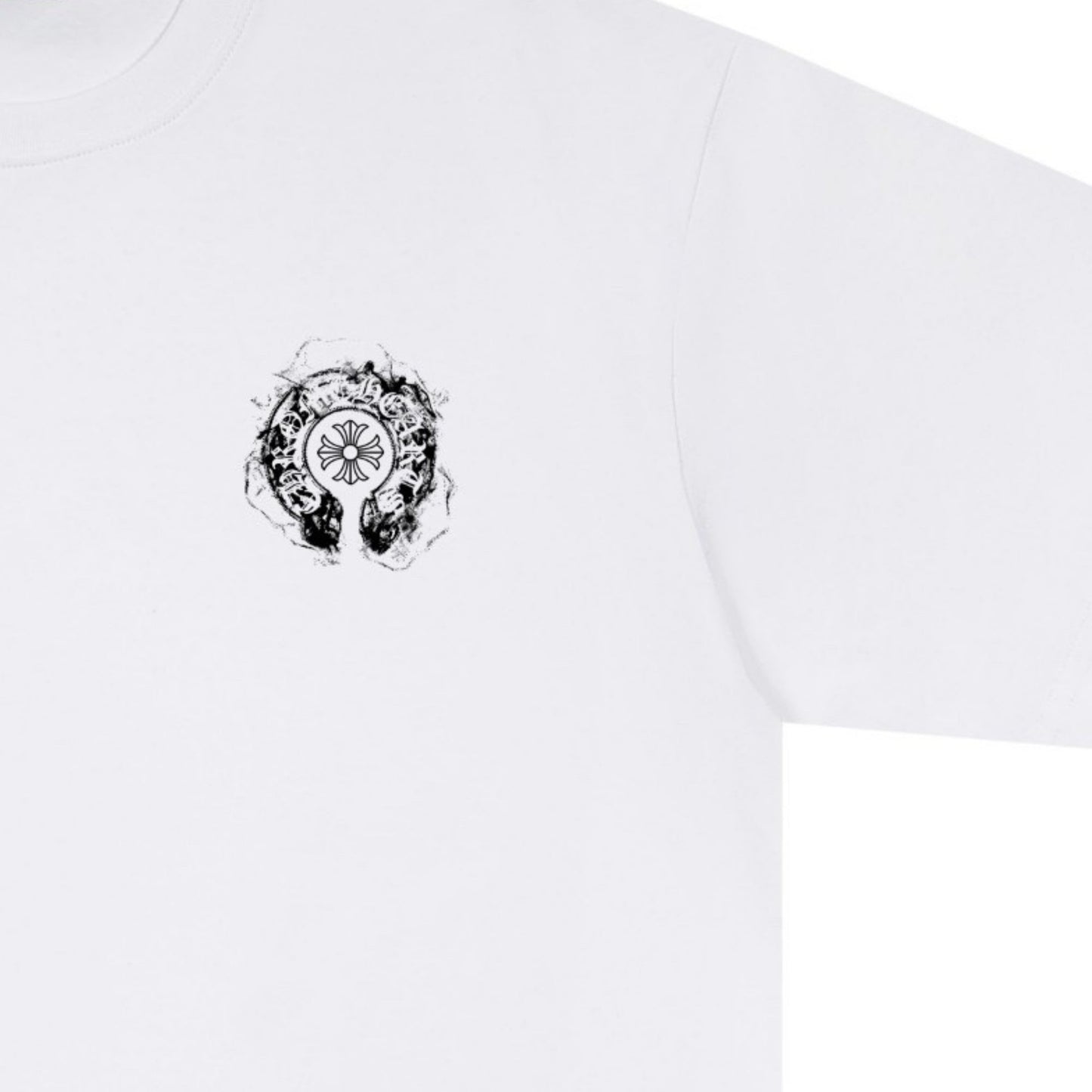Chrome Hearts Smoke Horseshoe Graphic T-Shirt KY06