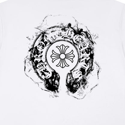 Chrome Hearts Smoke Horseshoe Graphic T-Shirt KY06