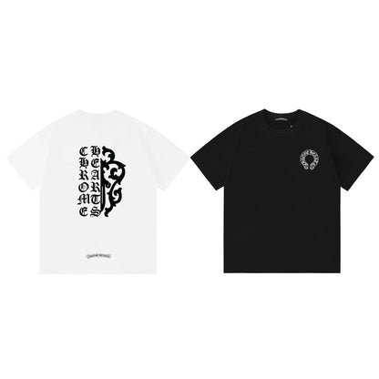 Chrome Hearts Letter Pattern Print Short Sleeve T-Shirt KZ05