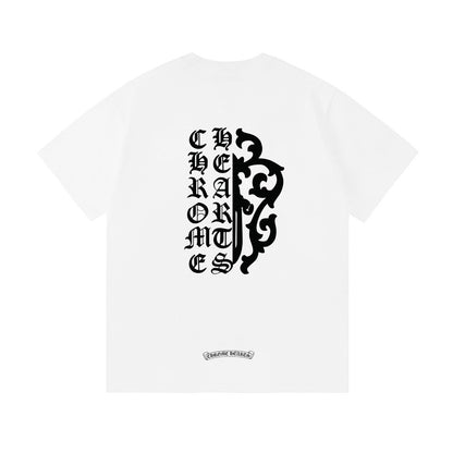 Chrome Hearts Letter Pattern Print Short Sleeve T-Shirt KZ05