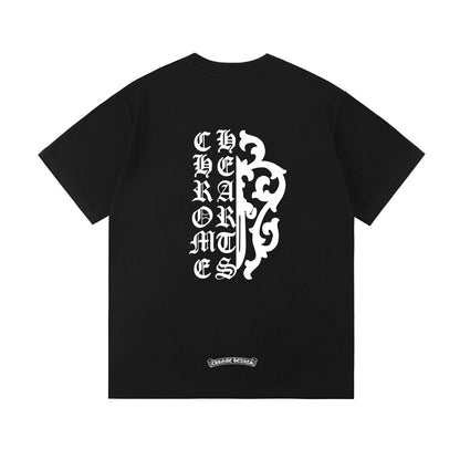 Chrome Hearts Letter Pattern Print Short Sleeve T-Shirt KZ05
