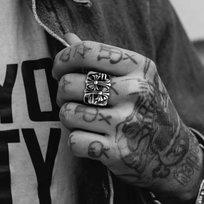 Chrome Hearts Square Cemetery Ring - 9