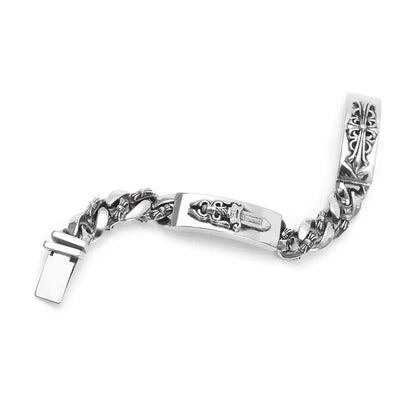 Chrome Hearts Double ID Fancy Link Bracelet - 8