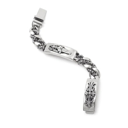 Chrome Hearts Double ID Fancy Link Bracelet - 8