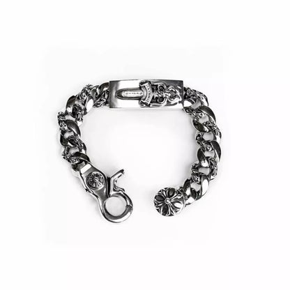 Chrome Hearts Dagger ID Fancy Link Clip Bracelet - 6