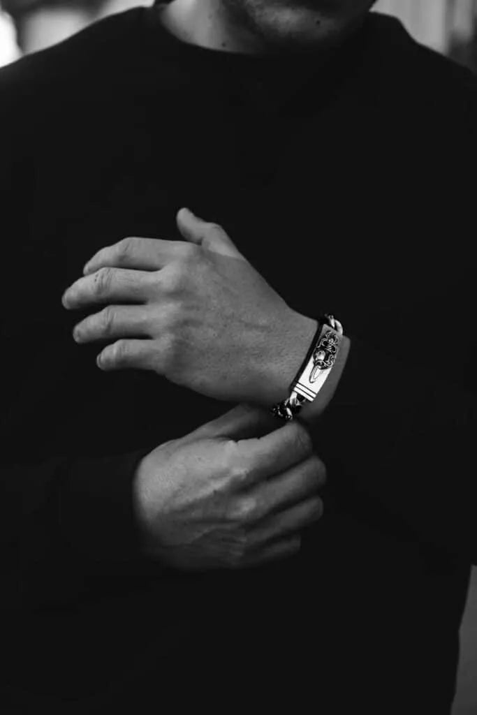Chrome Hearts Double ID Fancy Link Bracelet - 8