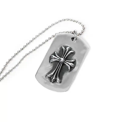 Chrome Hearts Tiny CH Cross Cutout DOG TAG