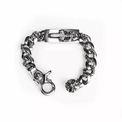 Chrome Hearts Dagger ID Fancy Link Clip Bracelet - 6