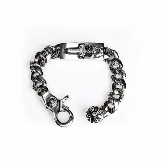 Dagger ID Fancy Link Clip Bracelet - 6