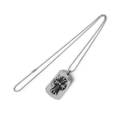 Chrome Hearts Tiny CH Cross Cutout DOG TAG