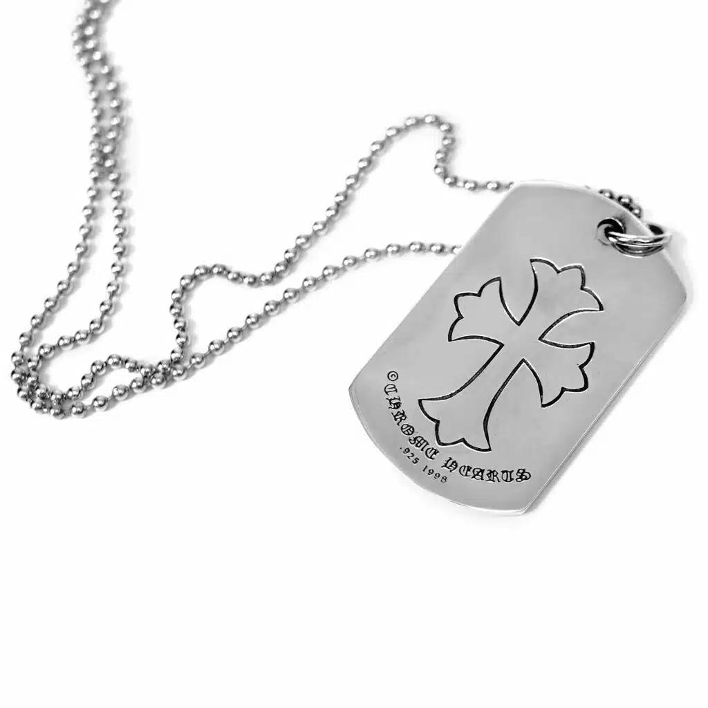 Chrome Hearts Tiny CH Cross Cutout DOG TAG